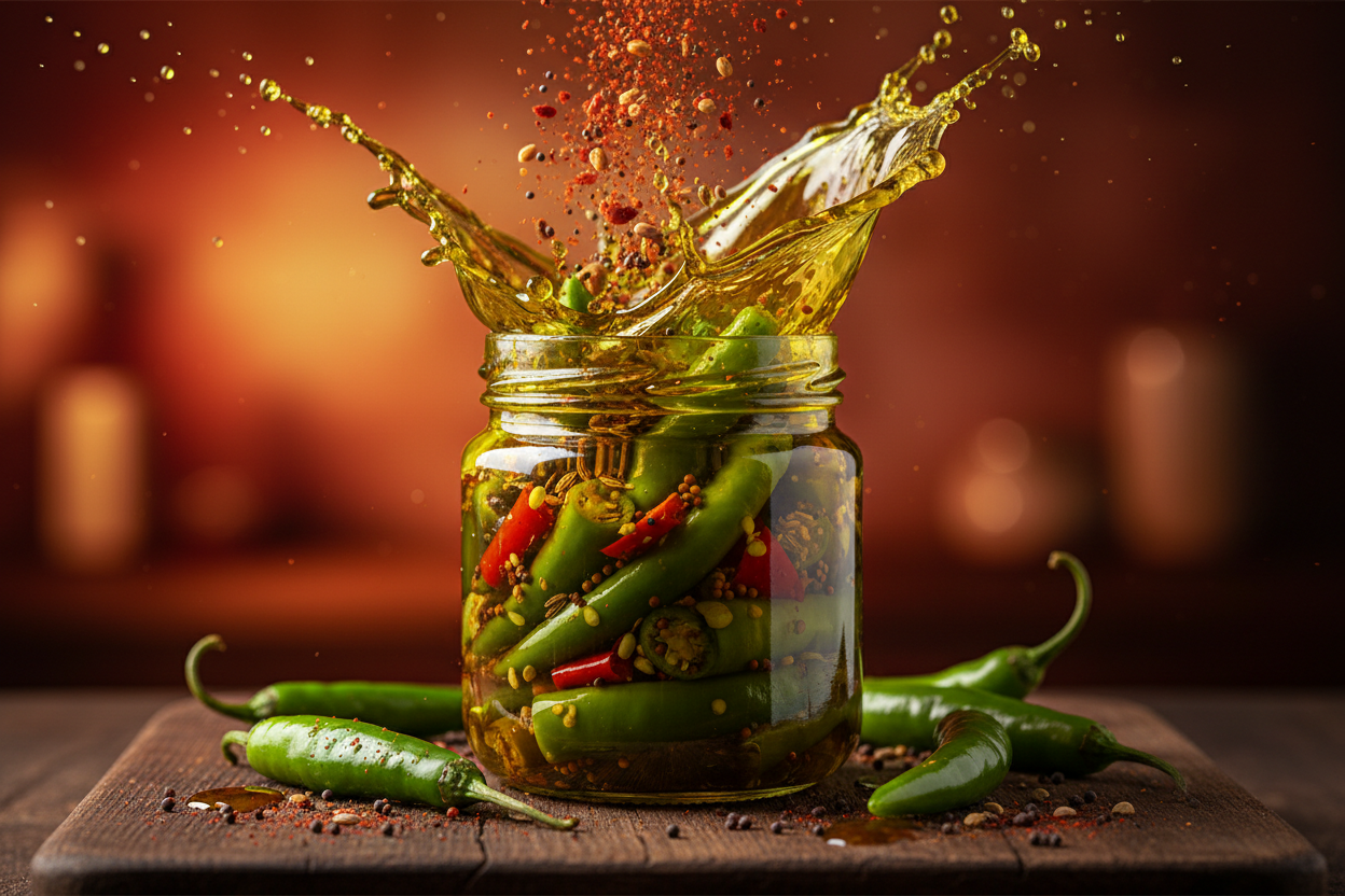 Green Chilli Pickle – Spicy Mirchi Achar | Traditional Homemade Style