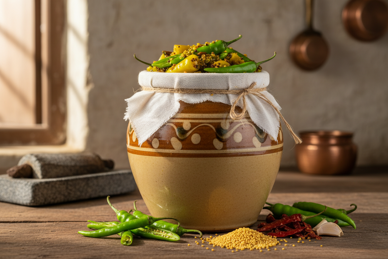 Green Chilli Pickle – Spicy Mirchi Achar | Traditional Homemade Style