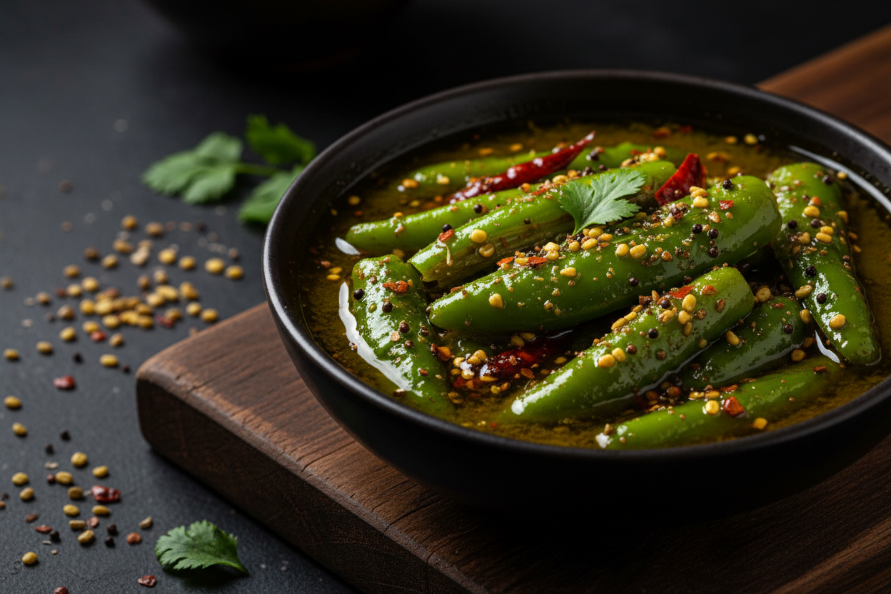 Green Chilli Pickle – Spicy Mirchi Achar | Traditional Homemade Style